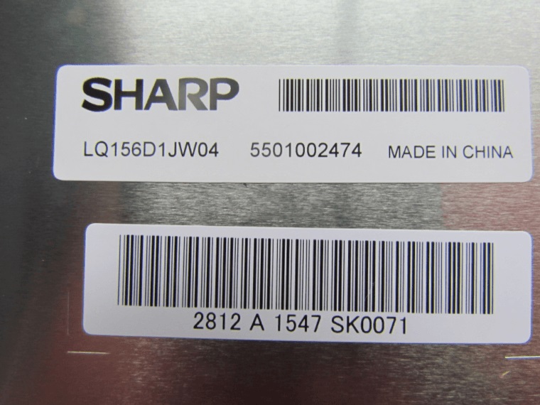 lq156d1jw04  Sharp  15.6 inch tft display