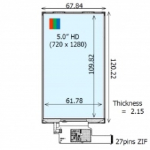 COM50H5N17ULC  Ortustech  5  LCD