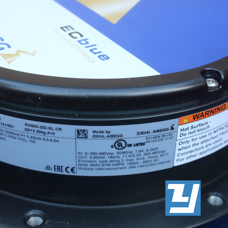 ZIEHL-ABEGG EC centrifugal fan RH50C-ZID.GL.CR variable frequency cooling industrial fan, brand new and original